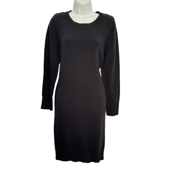 Isaac Mizrahi Dresses & Skirts - Isaac Mizrahi black knit sweater dress size large